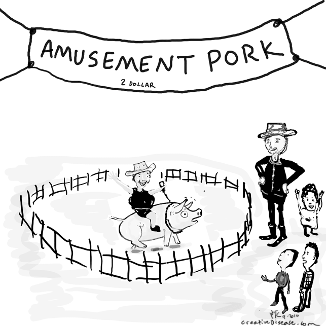 amusement pork cartoon