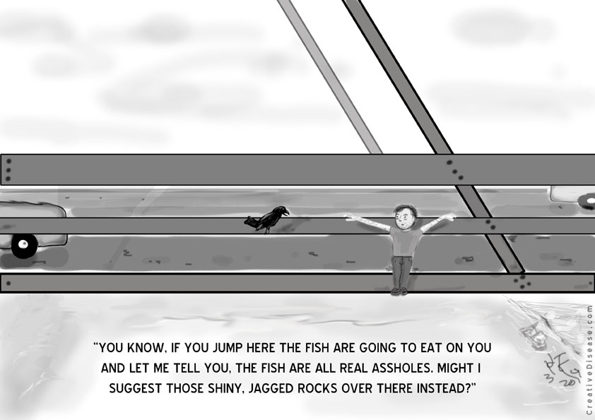 suicide cartoon comic