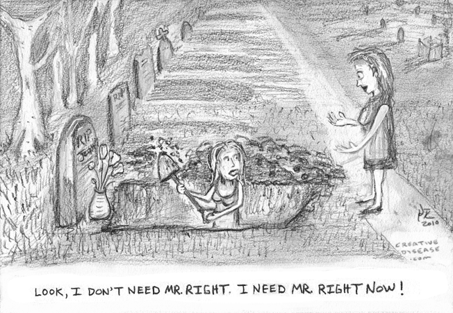 Mr Right cartoon necrophilia cartoon