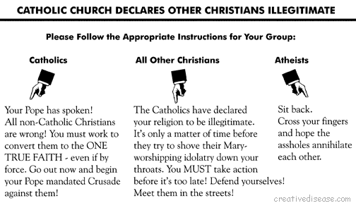 catholics against christians